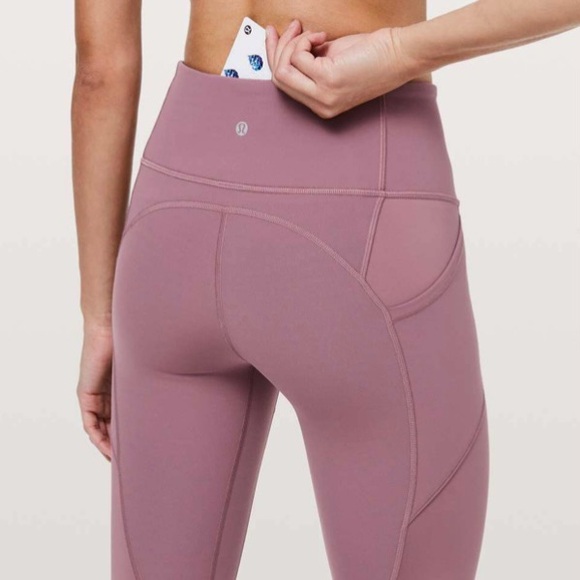 LULULEMON All The Right Places Crop II Figue Mauve Size 8 - Picture 5 of 16